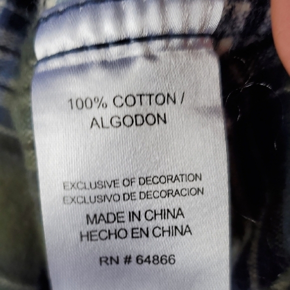 Lee Olive and Navy FLANNEL  Checkered Shirt - Picture 4 of 10